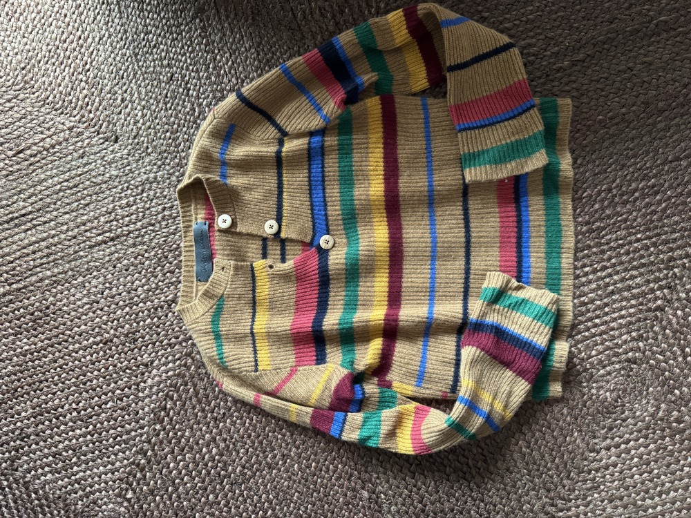 Unis New York Multicolor Striped Wool Cardigan Sz S